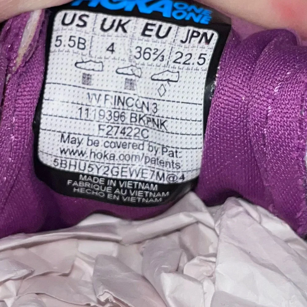 Hoka Women's Purple and Hot Pink Athletic Running Shoes
